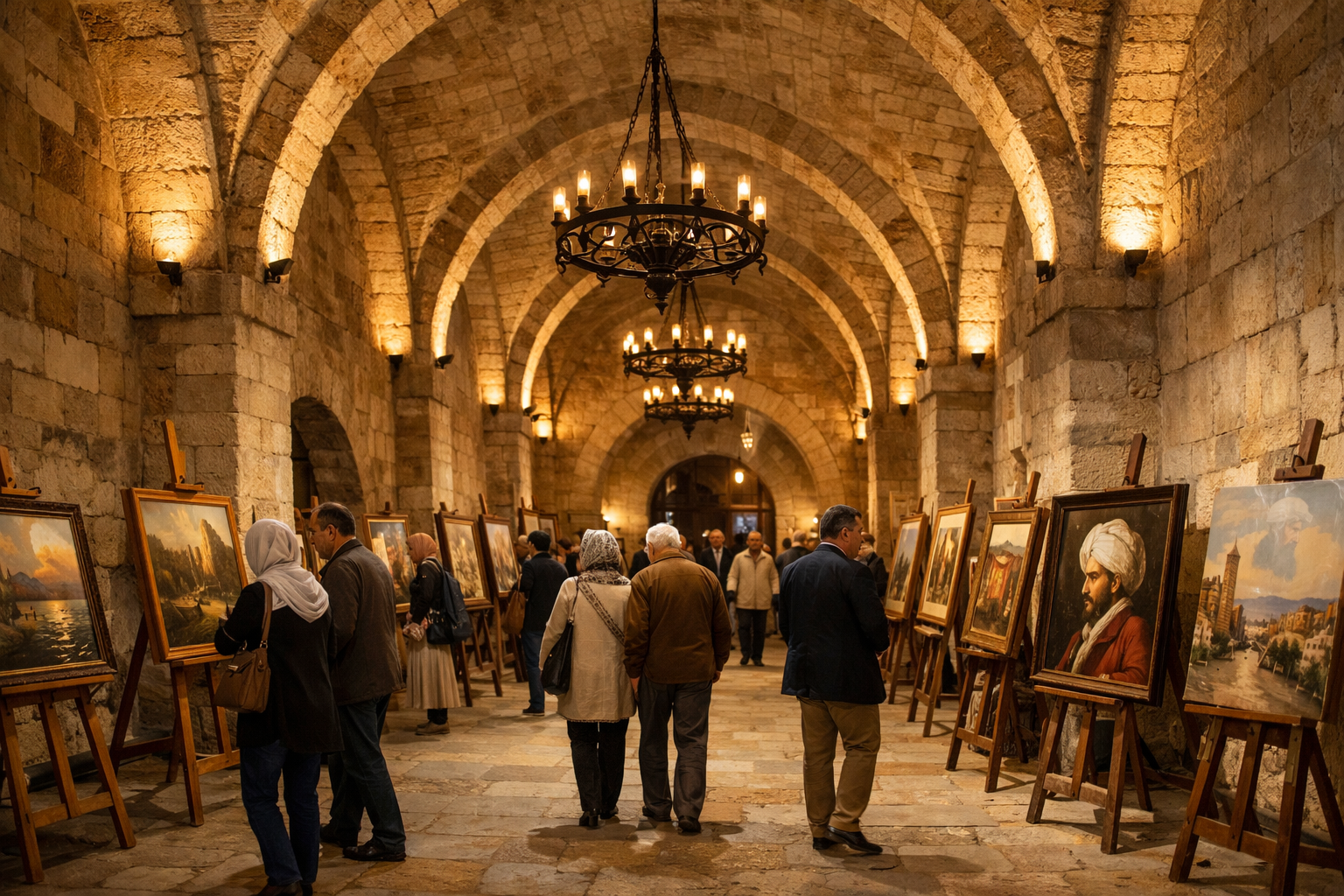 Tarihi mekan icerisinde kulturel etkinlik ortami